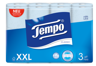 Tempo WC Papier Classic blau 3 lagig